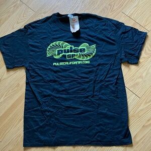Gildan Black Short Sleeve Tee with Green Graphic